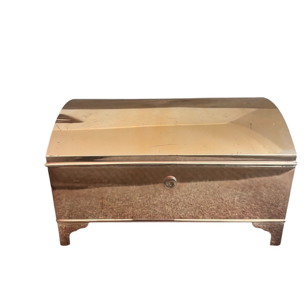 Pottery Barn Gold Mirrored Jewelry Box